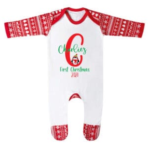 Red Christmas Design Babysuit - My 1st Christmas.jpg