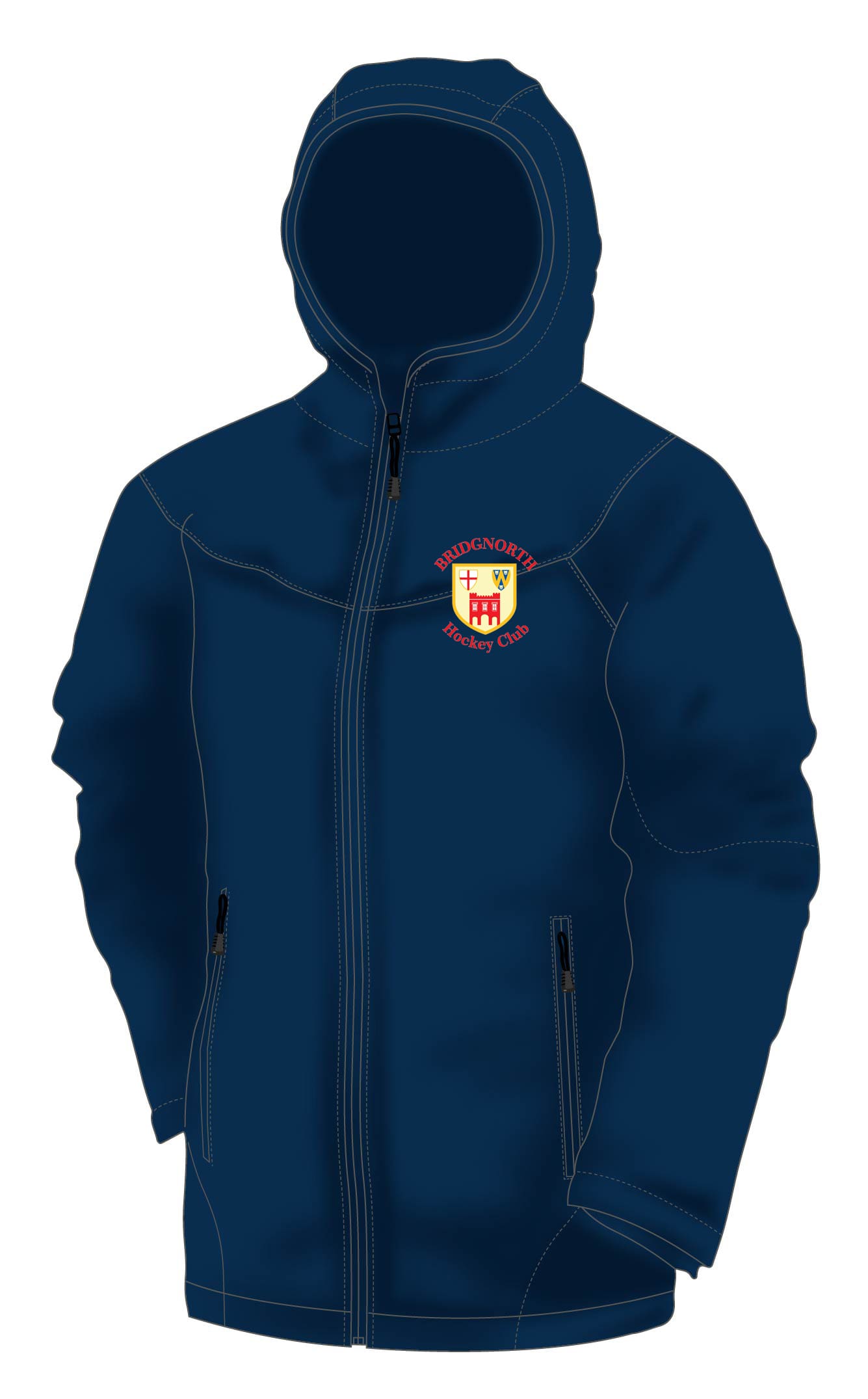 Team Coat Navy (H784) Bridgnorth Hockey Hawk Cricket