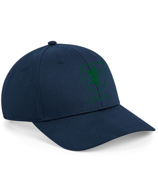 Baseball Cricket Cap Navy (Green Logo).jpg