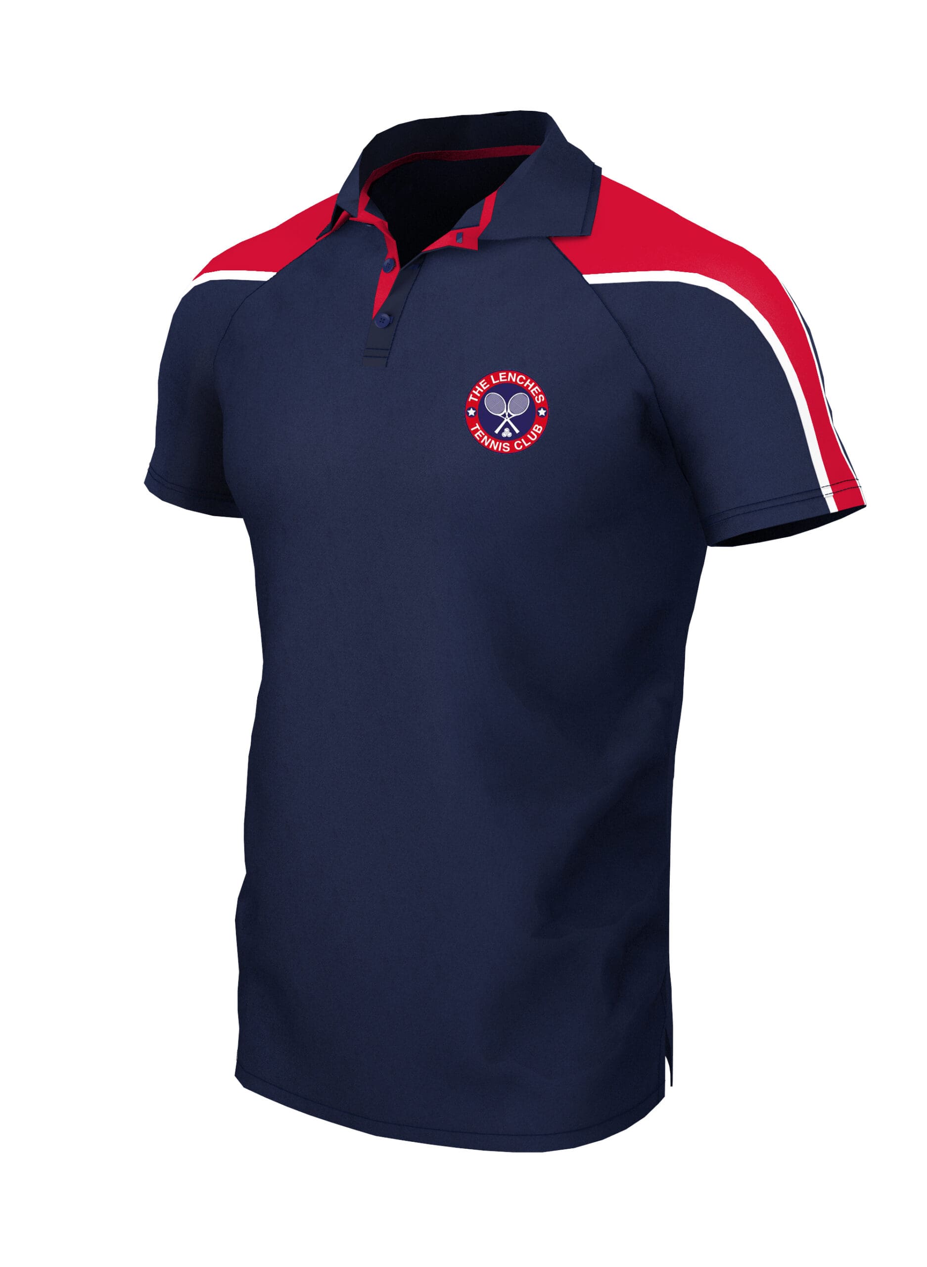 Polo Shirt (IG806) Navy/Red Lenches Tennis Club Hawk Cricket - Main Image