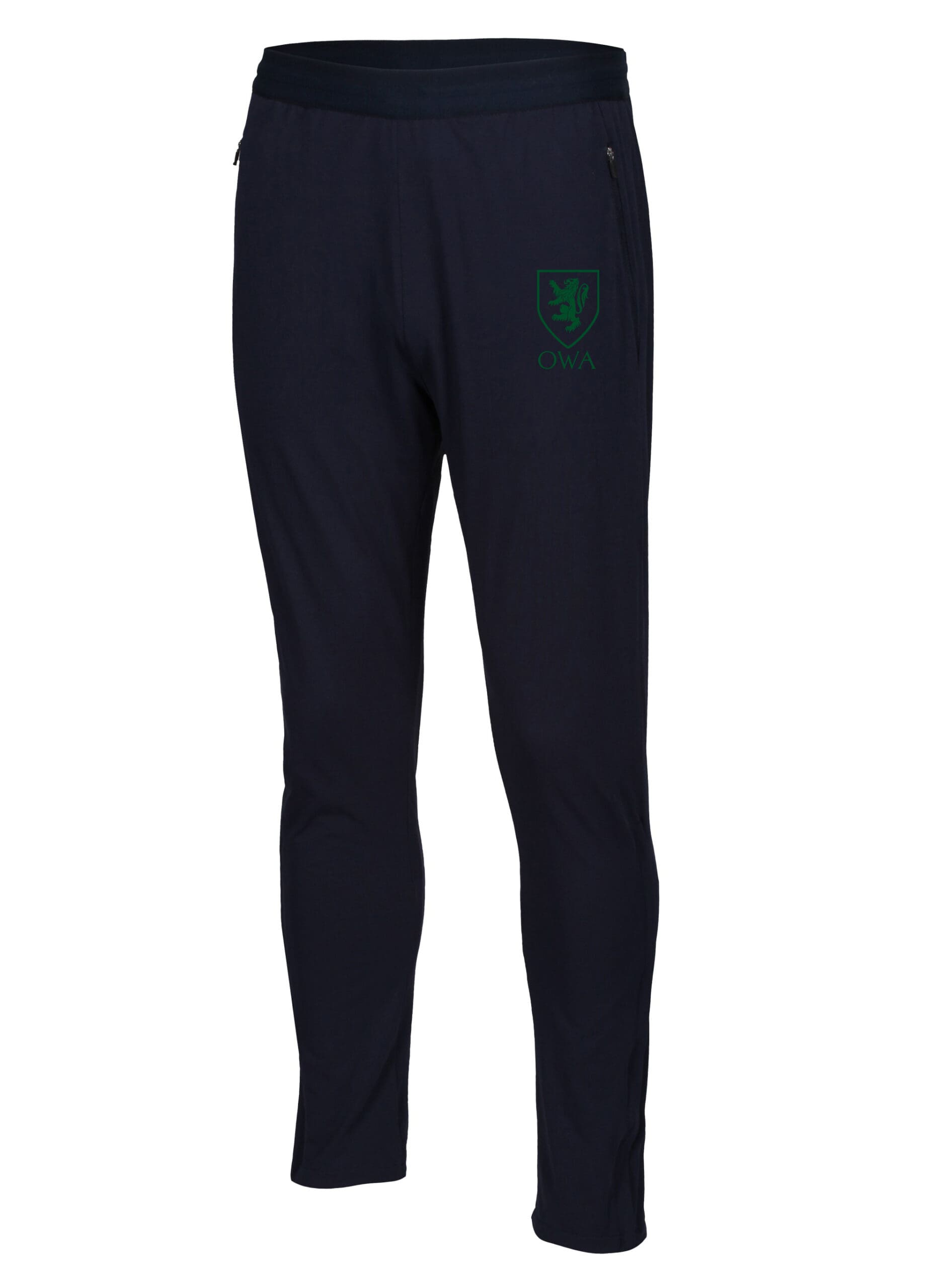 Tapered Stretch Pant (C903) Navy with Green Logo Old Wrekinian Hawk