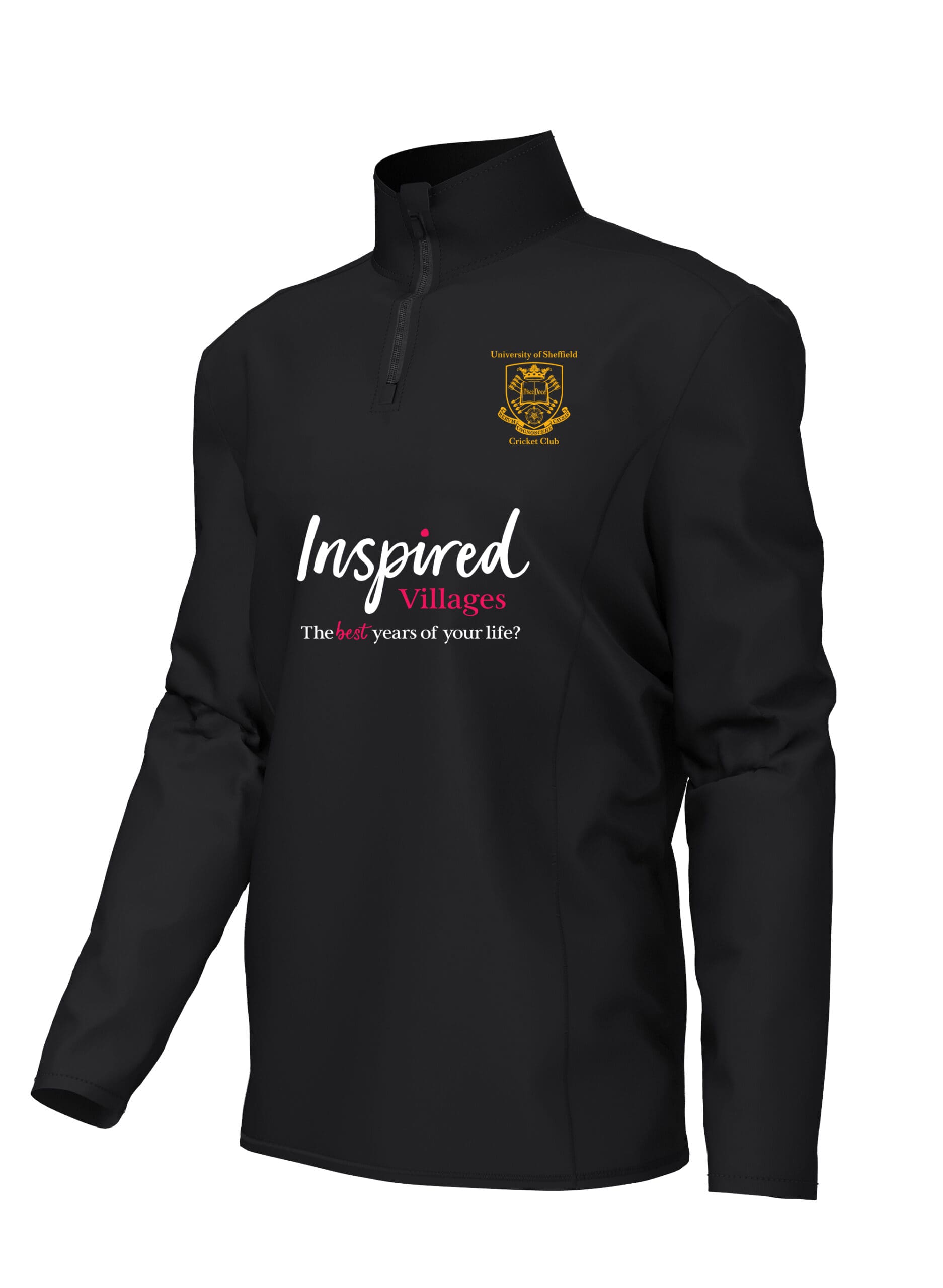 Pro Midlayer 1/4 Zip (C790) Black Sheffield Uni Hawk Cricket