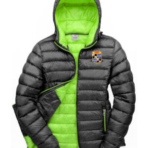 Ladies Padded Coat BlackGreen R194F.jpg