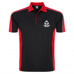 Polo Shirt Black/Red (H1198) Angling Trust