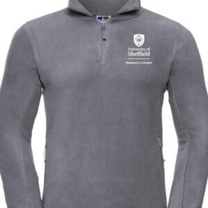 Grey Quarter zip fleece jumper - 8740m - Sheffield Ladies