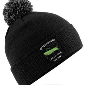 Bobble Hat - Black - Grasshoppers cc