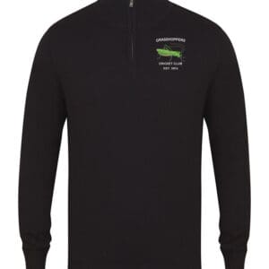 1/4 Zip Sweater - Black - Grasshoppers cc