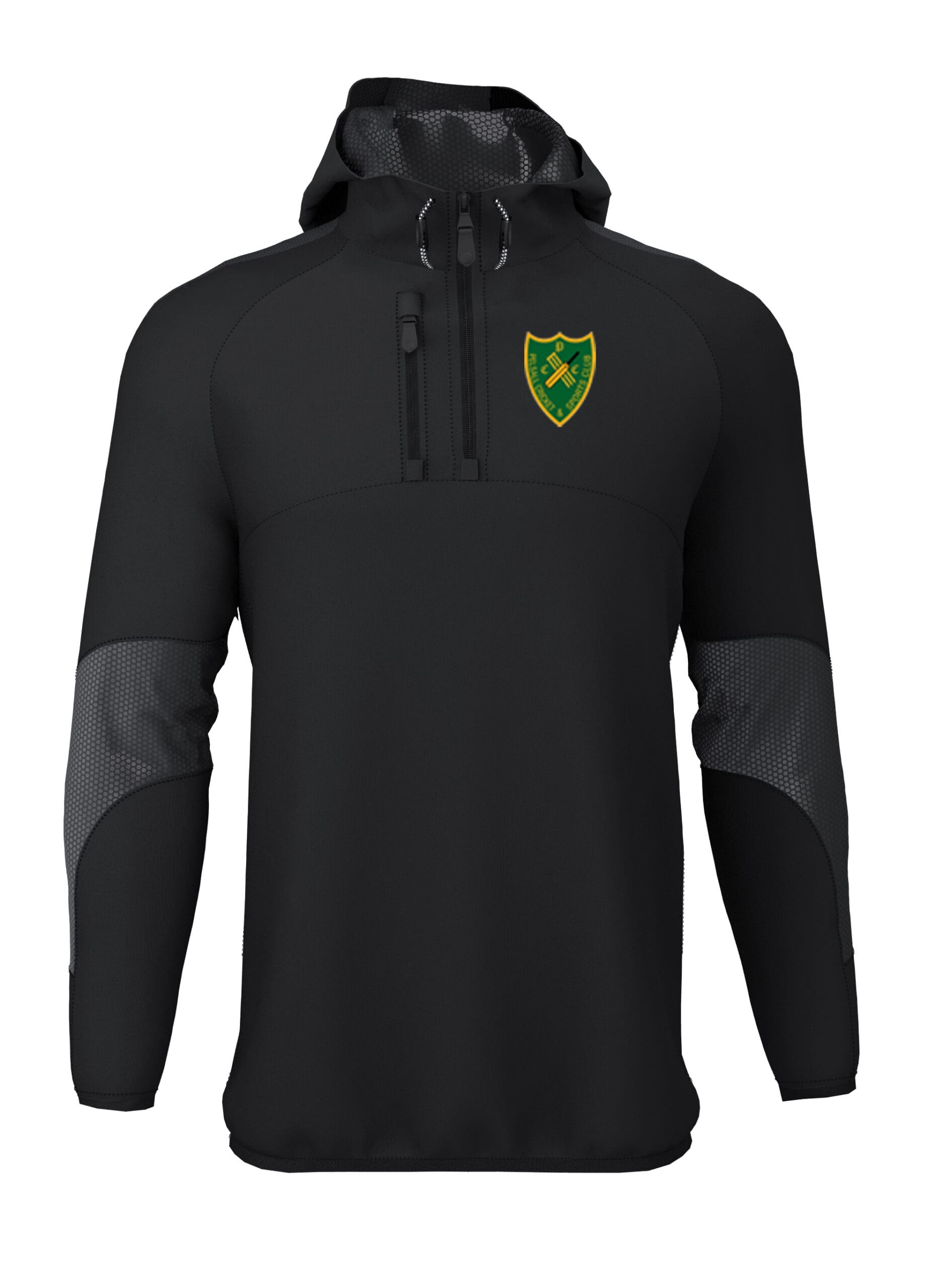 1/4 Zip Shell Jacket (E873) - Black - Pelsall CC