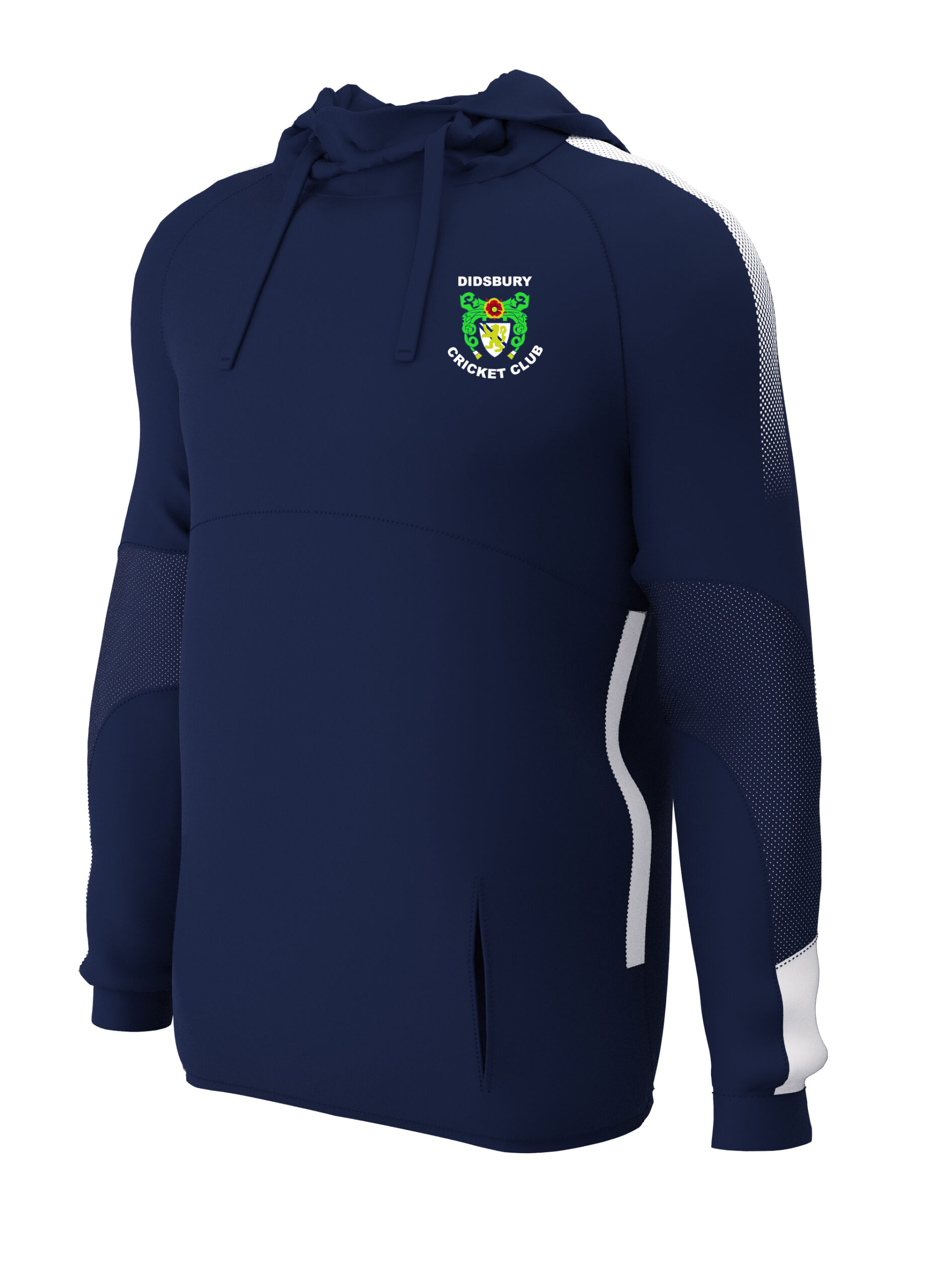 Hoodie (E874) Navy/White - Didsbury CC