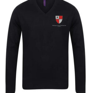 V Neck Sweater 720 - Black- Whittington Cricket  and Bowling Club