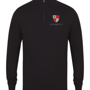 1/4 Zip Sweater hb729- Black- Whittington Cricket and Bowling Club
