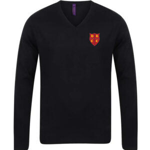 V Neck Sweater 720 - Black- Hatherley & Reddings cc
