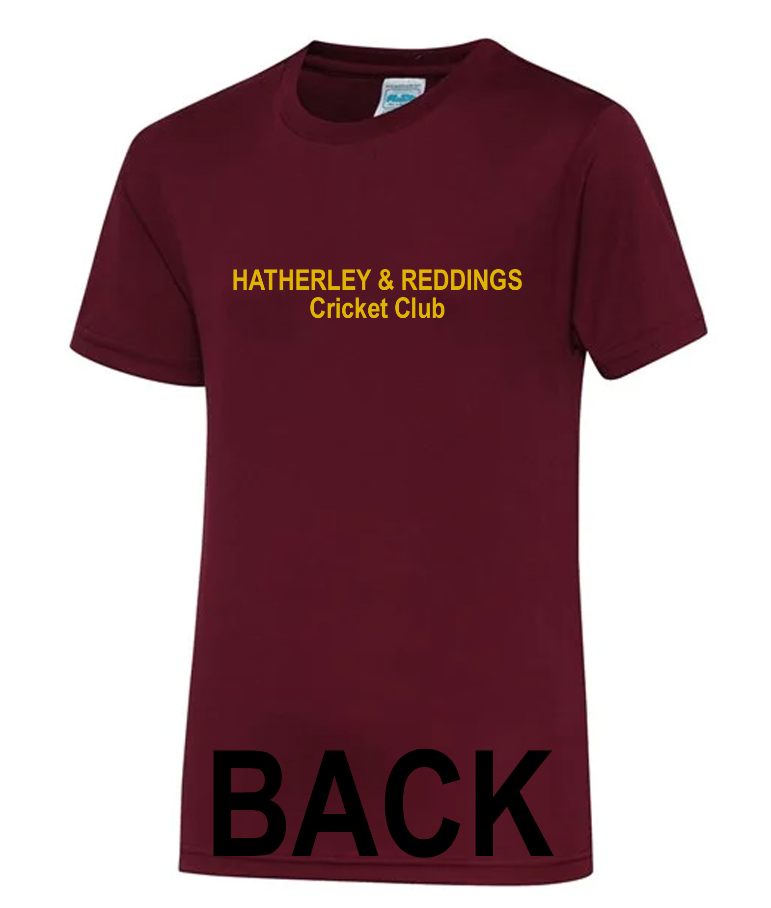 Junior Playing Shirt JC001J(Senior Sizes) – MAROON – Hatherley & Redding CC - Image 2