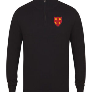1/4 Zip Sweater hb729- Black- Hatherley & Reddings cc