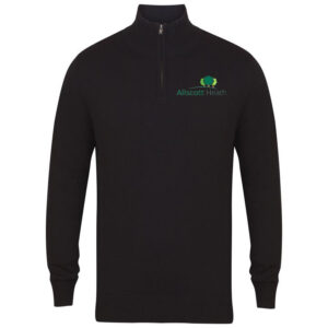 1/4 Zip Sweater hb729- Black- Allscott Heath cc