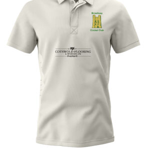 Adult Cricket Shirt (H1) S/S - Cream - Broadway cc