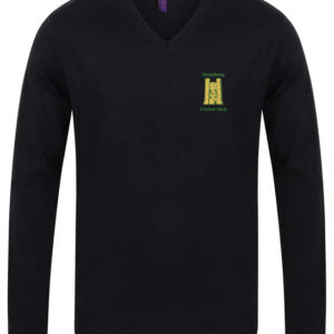 V Neck Sweater 720 - Black- Broadway cc