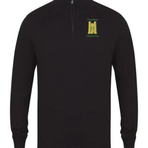 1/4 Zip Sweater hb729- Black- Broadway cc
