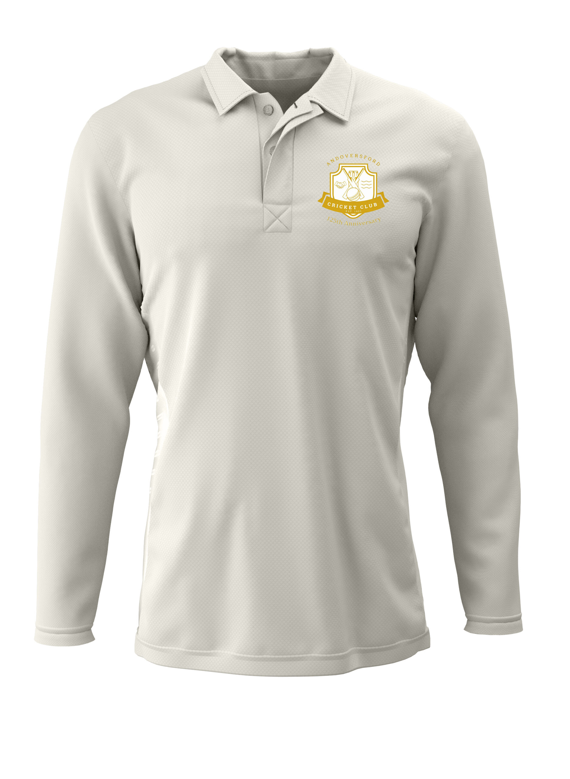 Cricket Shirt L/S (H2) - Cream - Andoversford CC