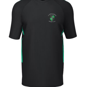 Training Tee   (E865)  Black/Green -Hampton in Arden cc