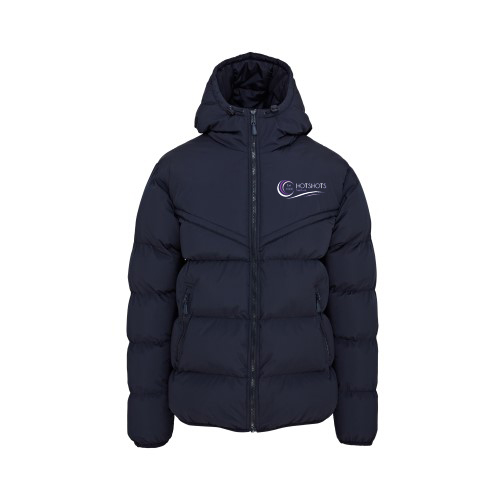 Chevron puffer Jacket 980 - Navy- Ludlow Netball Club