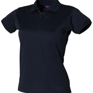 Lady Fit Polo Shirt (HB476) - Navy - Ludlow Netball Club