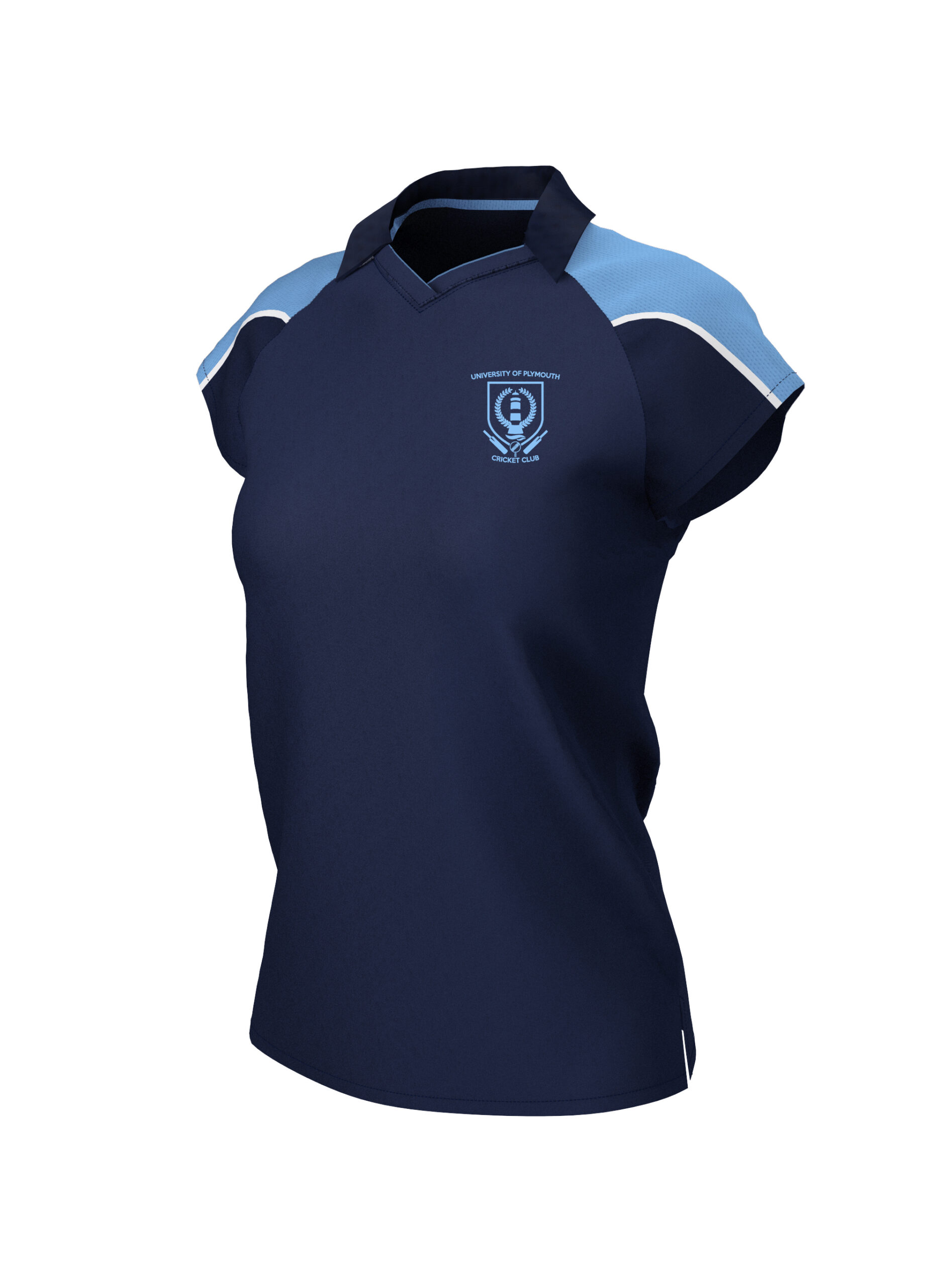 Ladies Training Tee (E801) -Navy/Sky - UPCC