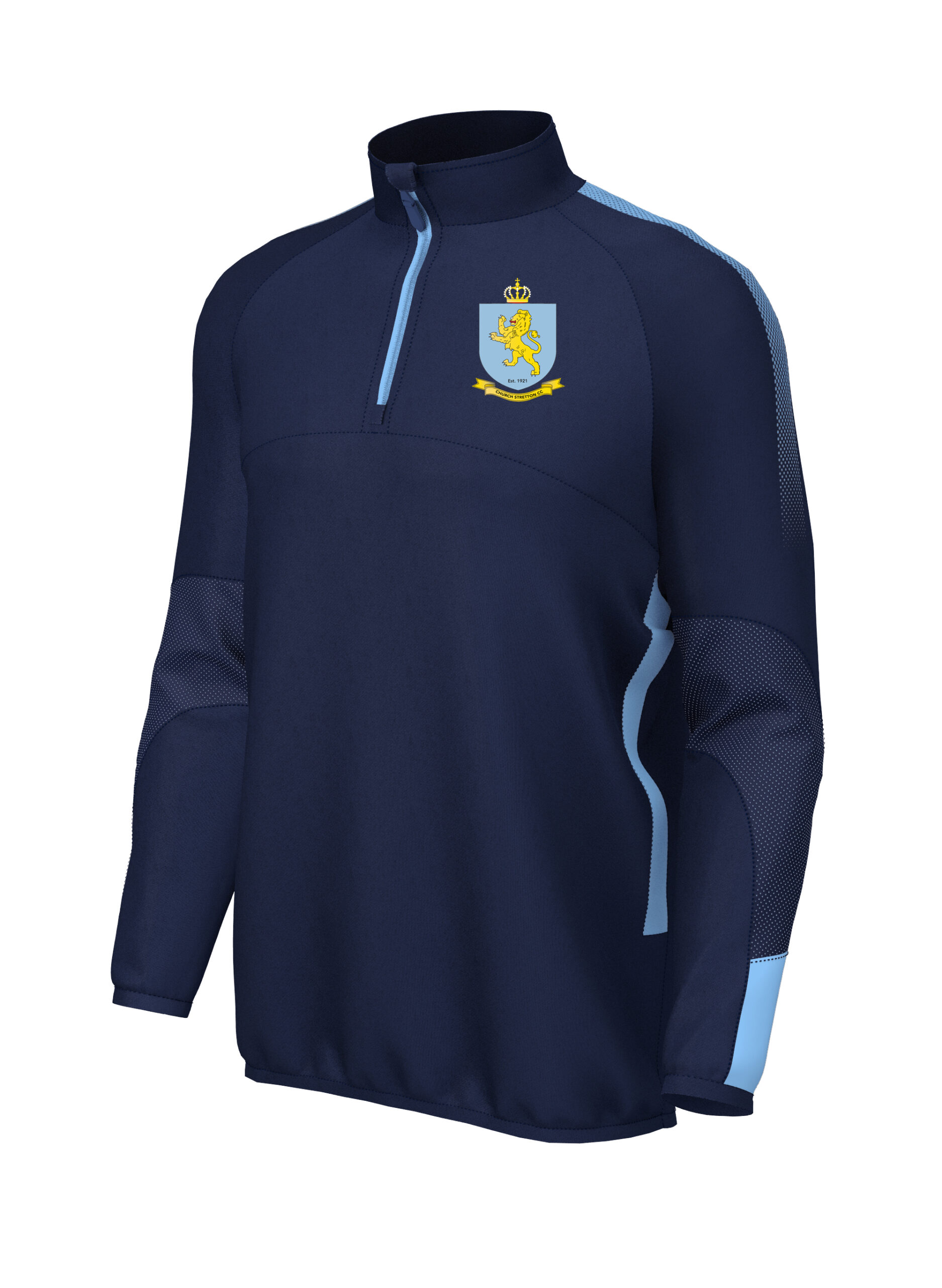Pro Mid Layer 1/4 Zip (E868) Navy/Sky - Church Stretton CC