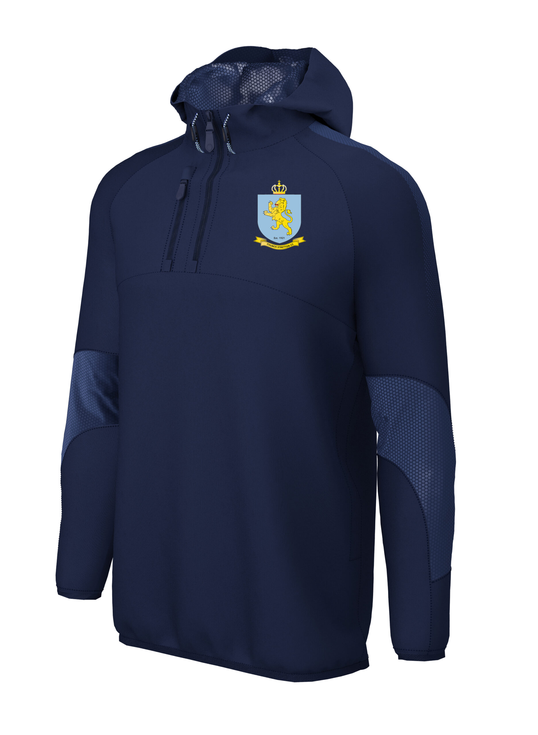 1/4 Zip Shell Jacket (E873) Navy - Church Stretton CC