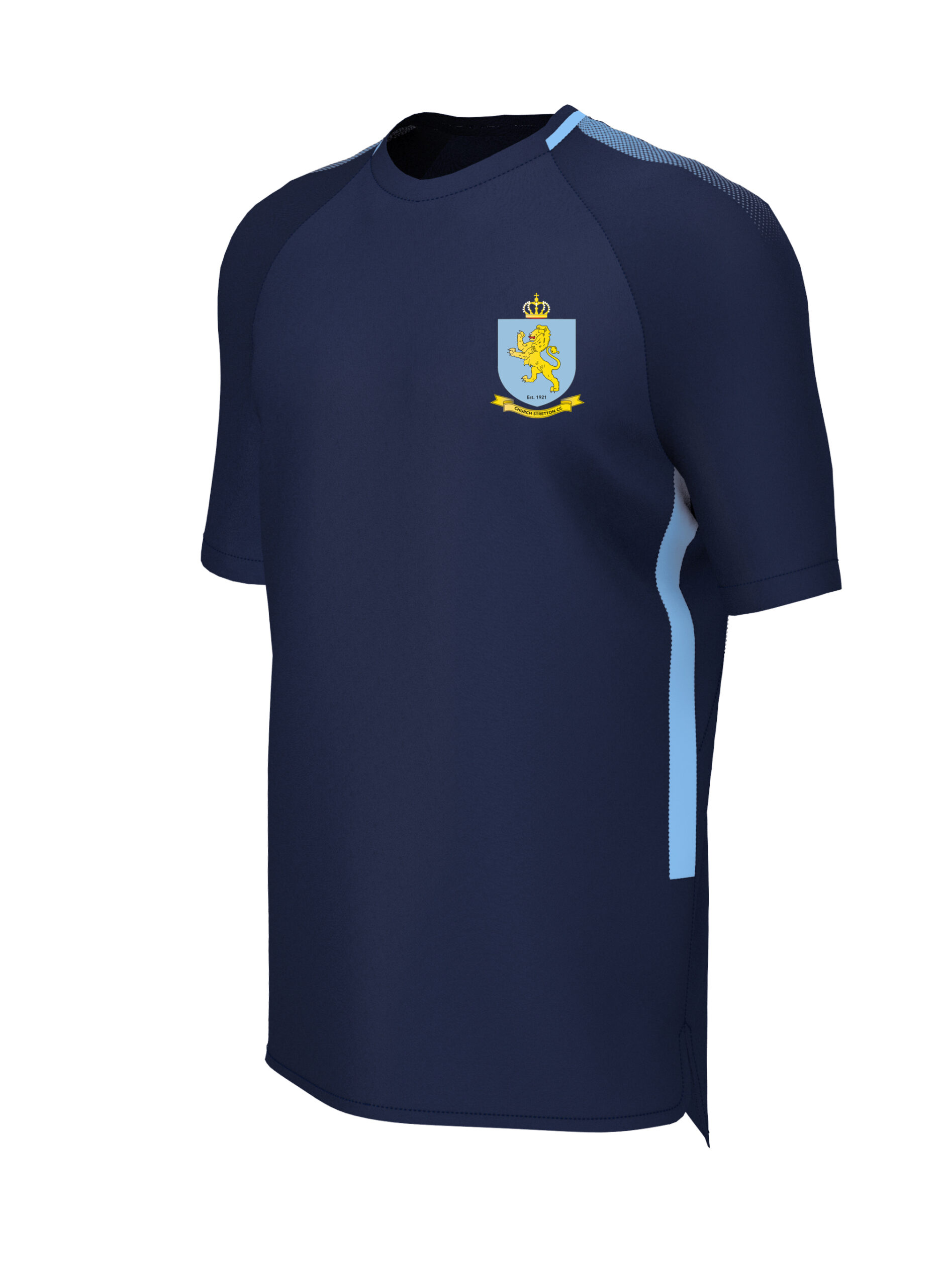 Training Tee (E865) Navy/Sky - Church Stretton CC